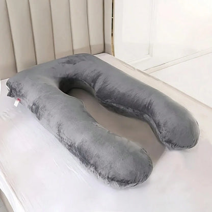 Pregnancy Pillow With A Removable And Washable Pillowcase-Providing Support For Pregnant Women's Legs, Back, Neck, Shoulders, Hips, And Abdomen During Sleep.