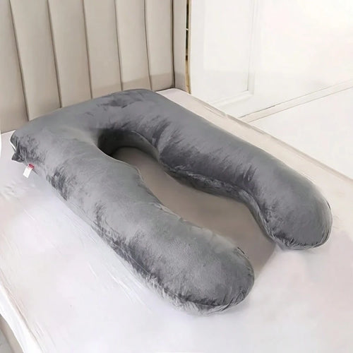 Pregnancy Pillow With A Removable And Washable Pillowcase-Providing Support For Pregnant Women's Legs, Back, Neck, Shoulders, Hips, And Abdomen During Sleep.