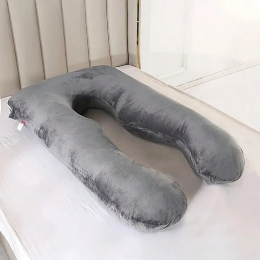 Pregnancy Pillow With A Removable And Washable Pillowcase-Providing Support For Pregnant Women's Legs, Back, Neck, Shoulders, Hips, And Abdomen During Sleep.
