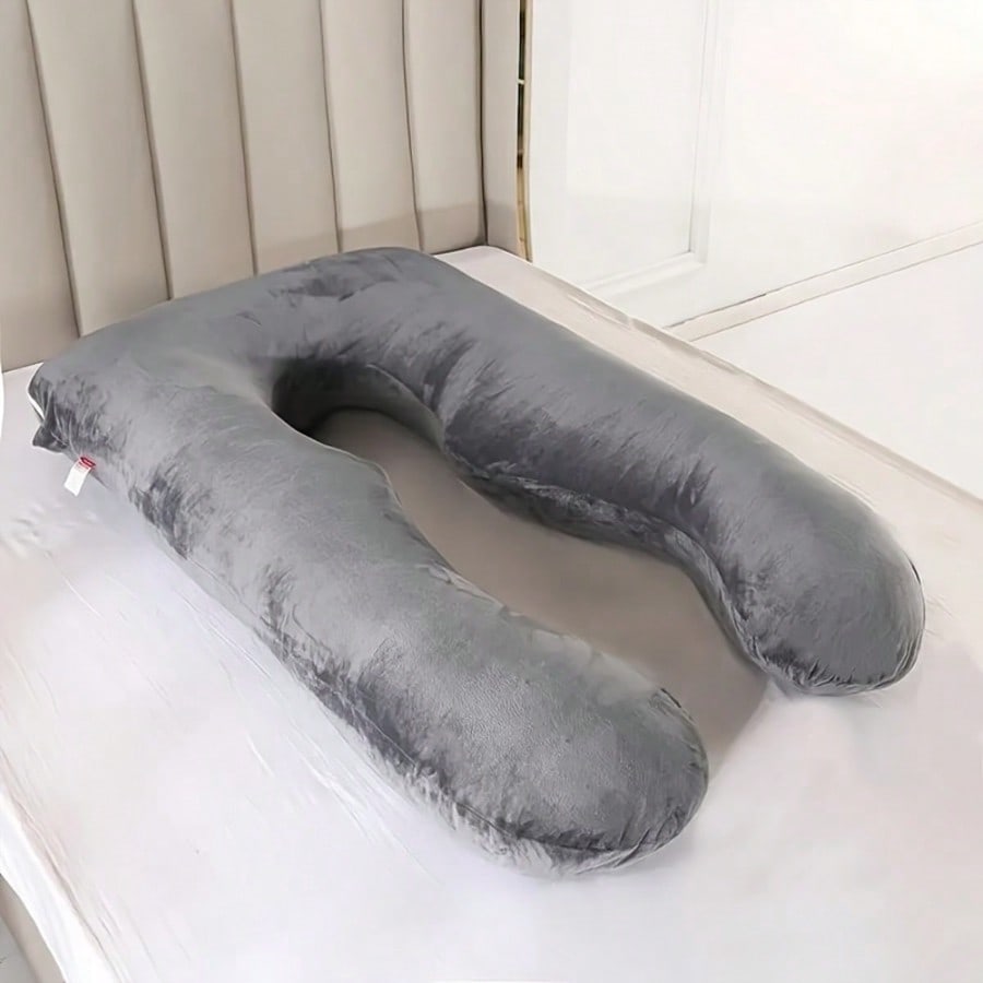 Pregnancy Pillow With A Removable And Washable Pillowcase-Providing Support For Pregnant Women's Legs, Back, Neck, Shoulders, Hips, And Abdomen During Sleep.