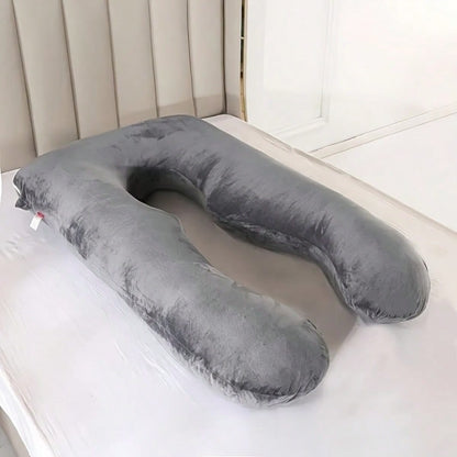 Pregnancy Pillow With A Removable And Washable Pillowcase-Providing Support For Pregnant Women's Legs, Back, Neck, Shoulders, Hips, And Abdomen During Sleep.