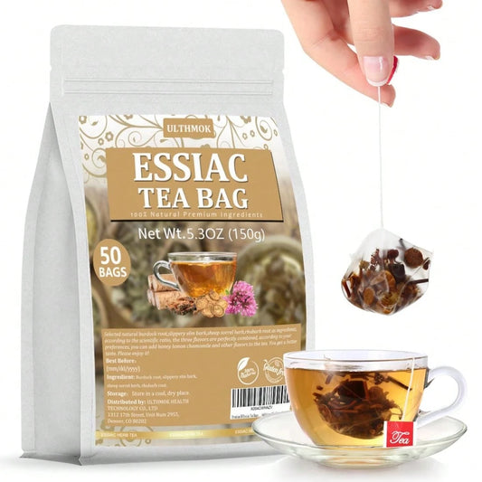 Premium 50 Bags Nurse Tea Tea Bag 5.3 Oz (3gx50 Bags) Burdock Root Elm Bark Rhubarb Root Sheep's Foot Mixed Vitality Tea With No Additives And Caffeine For Mind And Soul Health.