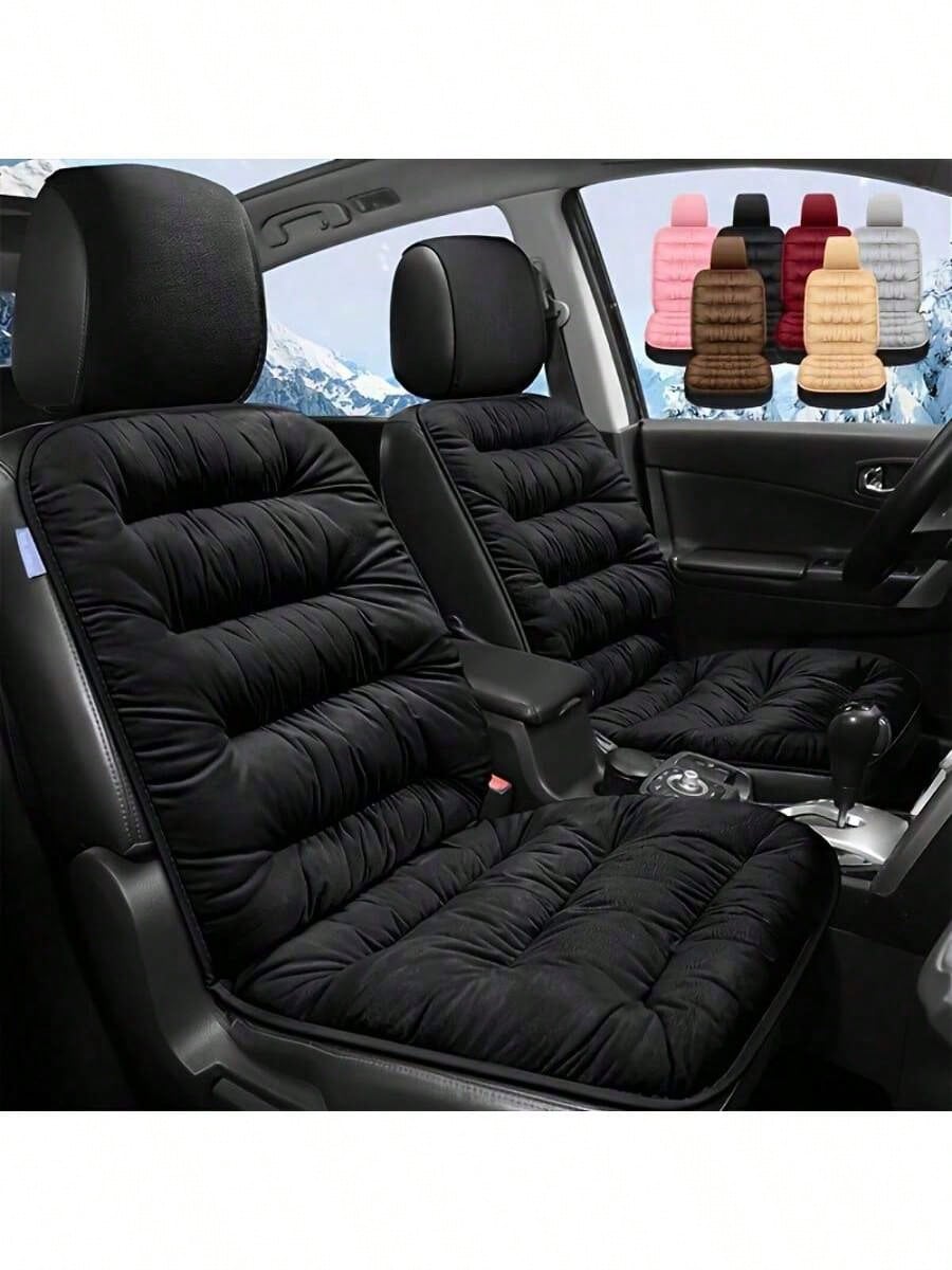 Premium Soft Car Seat Pad With Backrest, **Quick-Install Non-Slip** Interior Cover, **Snug Fit** Universal Seat Protector For Most Vehicles, All-Season Comfort (1 PC)
