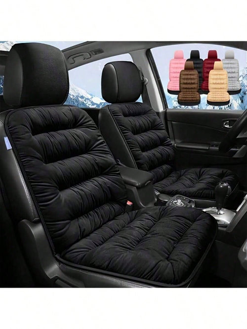 Premium Soft Car Seat Pad With Backrest, **Quick-Install Non-Slip** Interior Cover, **Snug Fit** Universal Seat Protector For Most Vehicles, All-Season Comfort (1 PC)
