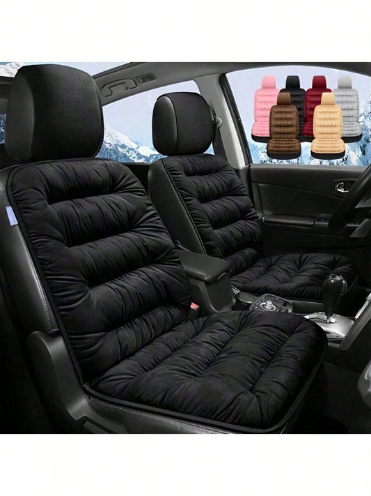 Premium Soft Car Seat Pad With Backrest, **Quick-Install Non-Slip** Interior Cover, **Snug Fit** Universal Seat Protector For Most Vehicles, All-Season Comfort (1 PC)