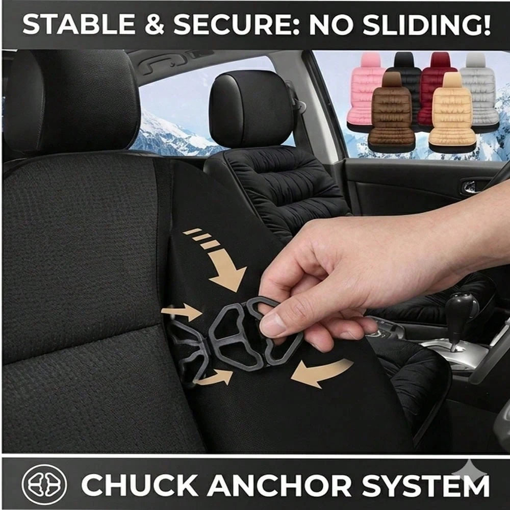 Premium Soft Car Seat Pad With Backrest, **Quick-Install Non-Slip** Interior Cover, **Snug Fit** Universal Seat Protector For Most Vehicles, All-Season Comfort (1 PC)