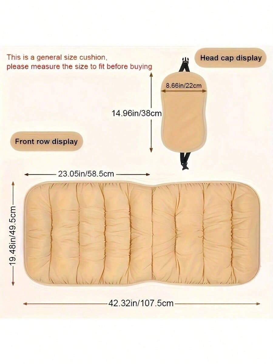 Premium Soft Car Seat Pad With Backrest, **Quick-Install Non-Slip** Interior Cover, **Snug Fit** Universal Seat Protector For Most Vehicles, All-Season Comfort (1 PC)