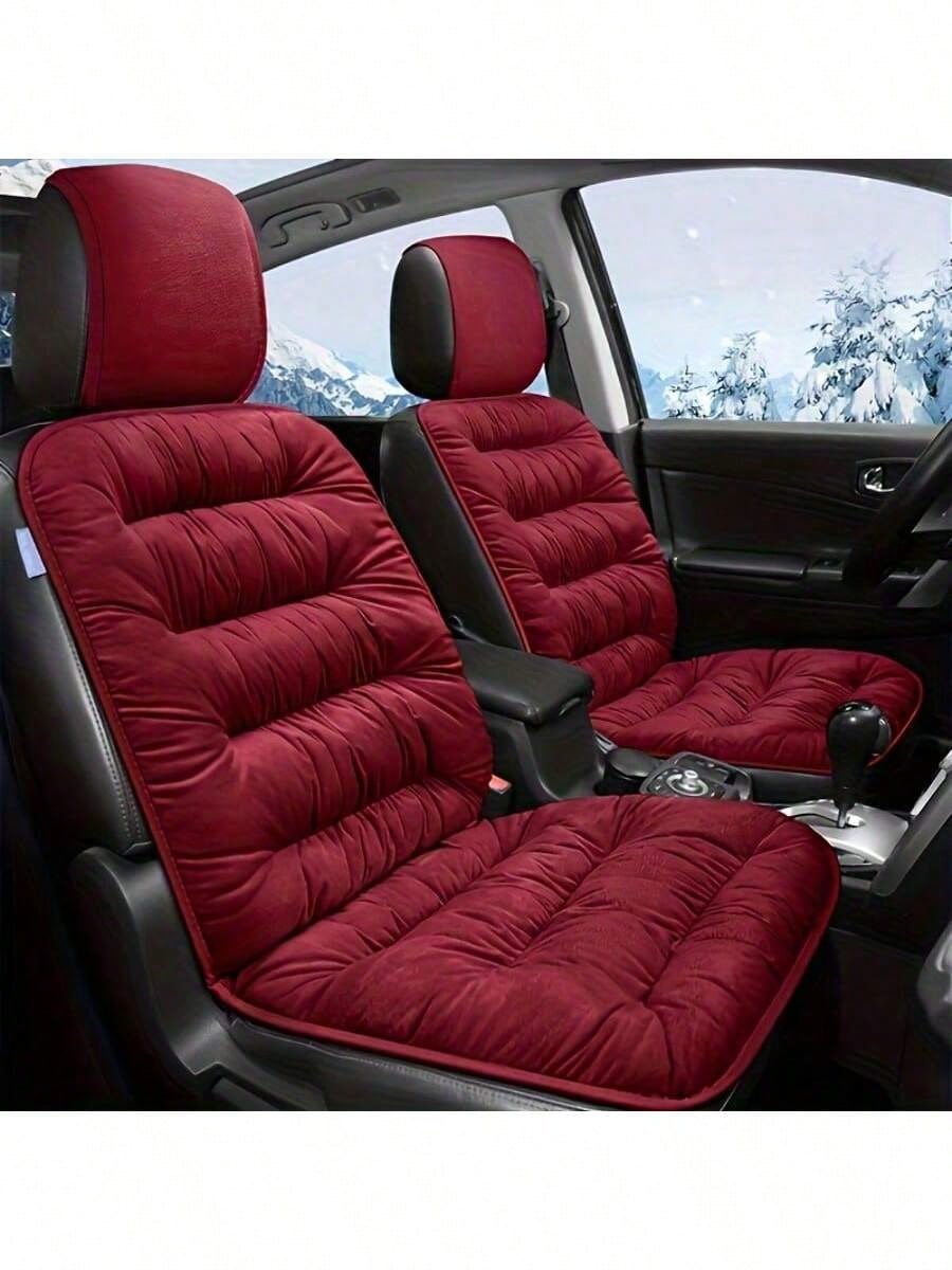 Premium Soft Car Seat Pad With Backrest, **Quick-Install Non-Slip** Interior Cover, **Snug Fit** Universal Seat Protector For Most Vehicles, All-Season Comfort (1 PC)