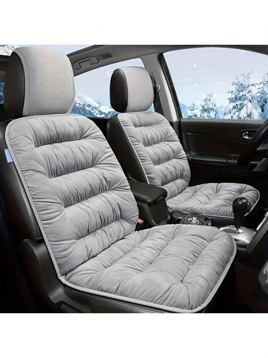 Premium Soft Car Seat Pad With Backrest, **Quick-Install Non-Slip** Interior Cover, **Snug Fit** Universal Seat Protector For Most Vehicles, All-Season Comfort (1 PC)