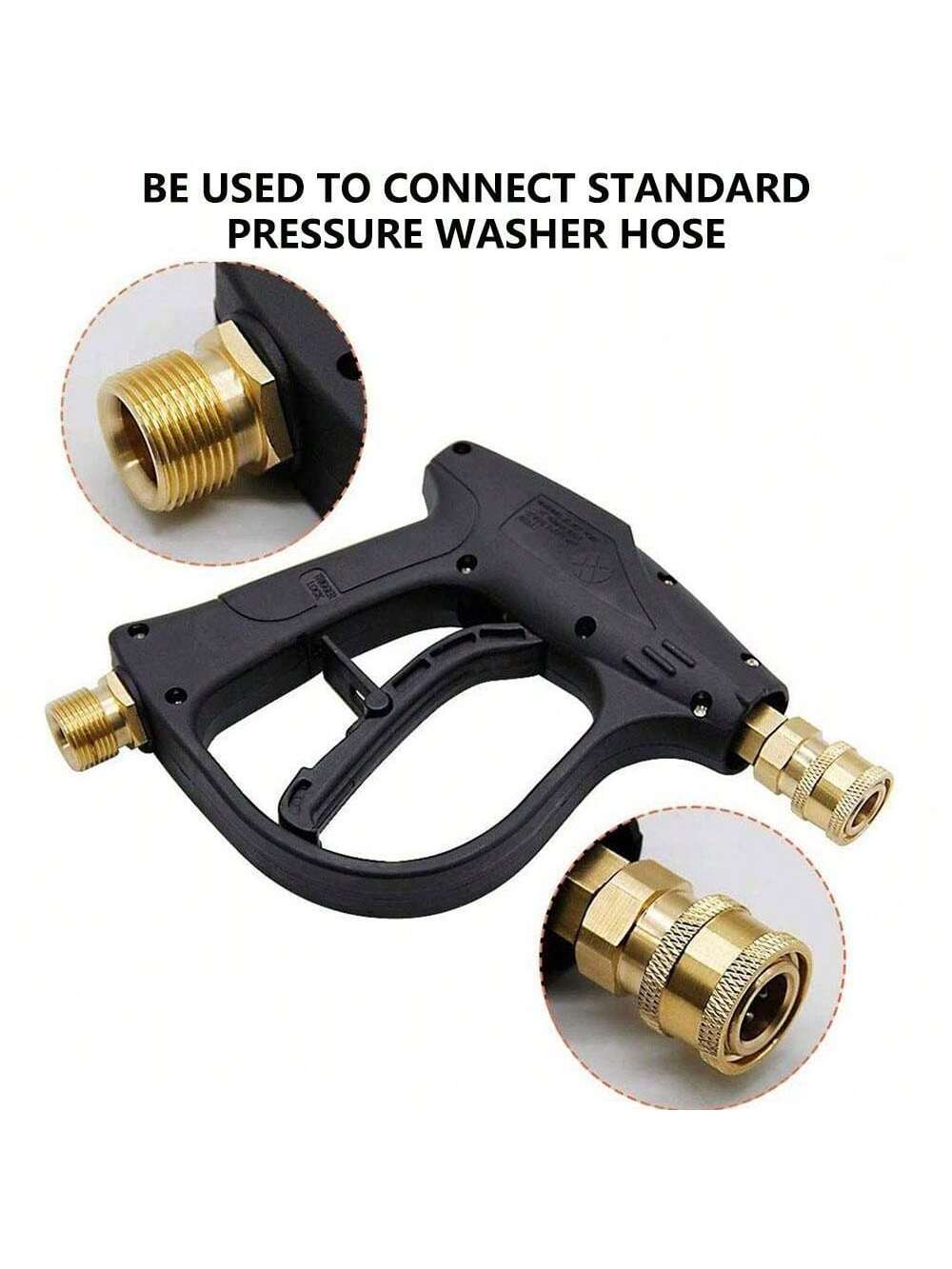 Pressure Washer Gun Car Washing Gun With 5pcs Soap Spray Nozzles 14mm M22 Socket 1/4" Quick Release Snow Foam Gun Car Water Gun