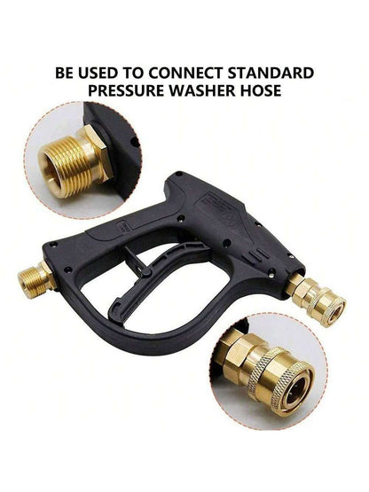 Pressure Washer Gun Car Washing Gun With 5pcs Soap Spray Nozzles 14mm M22 Socket 1/4" Quick Release Snow Foam Gun Car Water Gun