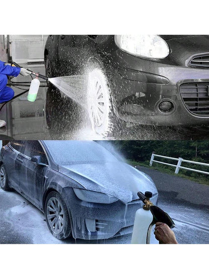 Pressure Washer Gun Car Washing Gun With 5pcs Soap Spray Nozzles 14mm M22 Socket 1/4" Quick Release Snow Foam Gun Car Water Gun