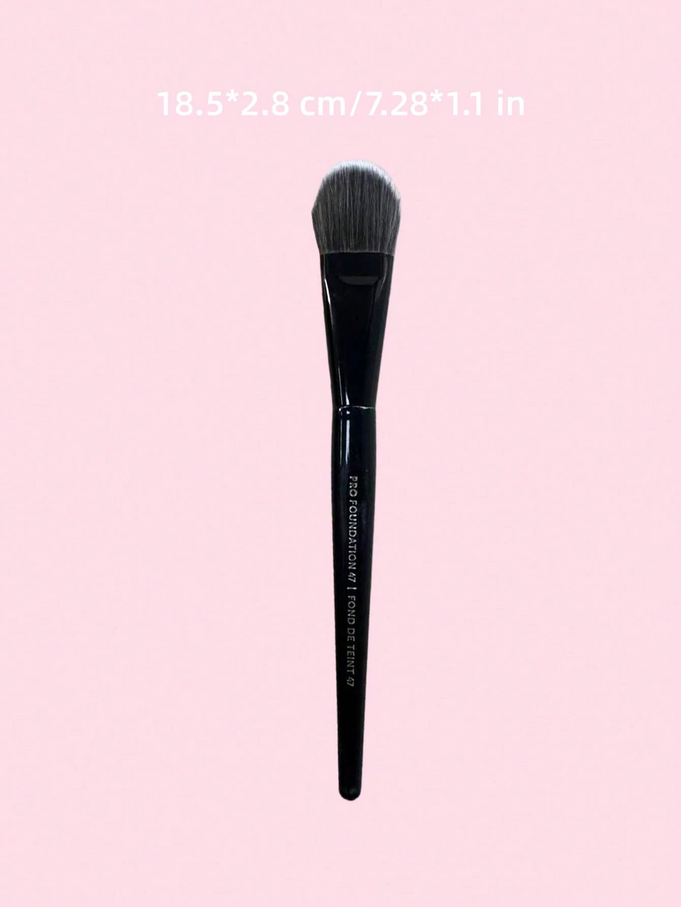Pro 47 Foundation Brush Broom Powder & Shadow Brush Liquid/Cream & Blush Mix Angled Professional Makeup Brush Makeup Tools, 1pc