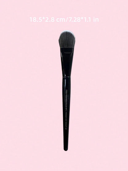 Pro 47 Foundation Brush Broom Powder & Shadow Brush Liquid/Cream & Blush Mix Angled Professional Makeup Brush Makeup Tools, 1pc