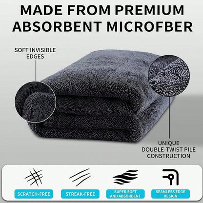 Professional Grade Ultra-Fine Microfiber Car Towel Vehicle Cleaning Towel Car Cleaning Drying Super Absorbent Car Window Cleaning Towel Car Detailing Cleaning Product Absorbent Towel Durable Cleaning