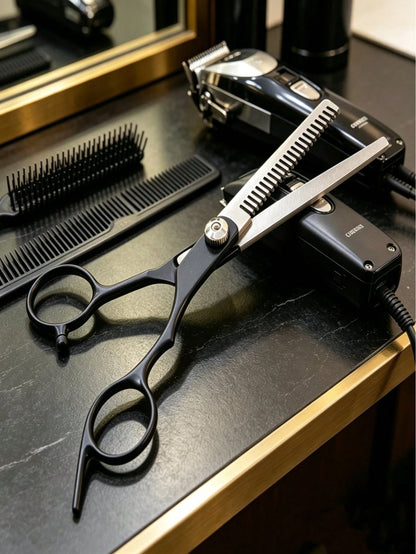 Professional Hair Cutting Scissors Set, Hair Shears, Thinning Scissors, Hair Comb, Home Haircutting Tools, Sharp Stainless Steel Hair Trimmer, Bangs Layering And Styling Trimming Tools