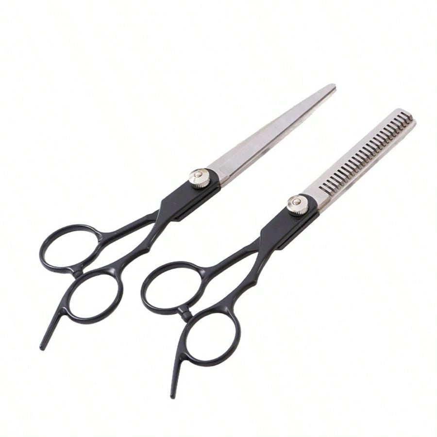 Professional Hair Cutting Scissors Set, Hair Shears, Thinning Scissors, Hair Comb, Home Haircutting Tools, Sharp Stainless Steel Hair Trimmer, Bangs Layering And Styling Trimming Tools