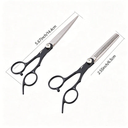 Professional Hair Cutting Scissors Set, Hair Shears, Thinning Scissors, Hair Comb, Home Haircutting Tools, Sharp Stainless Steel Hair Trimmer, Bangs Layering And Styling Trimming Tools