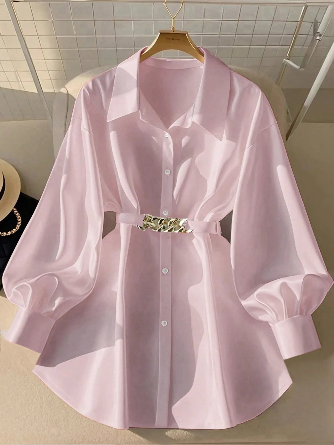 Qadelle Women Single-Breasted Long Sleeve Casual/Office Shirt Fall Cloth For Women