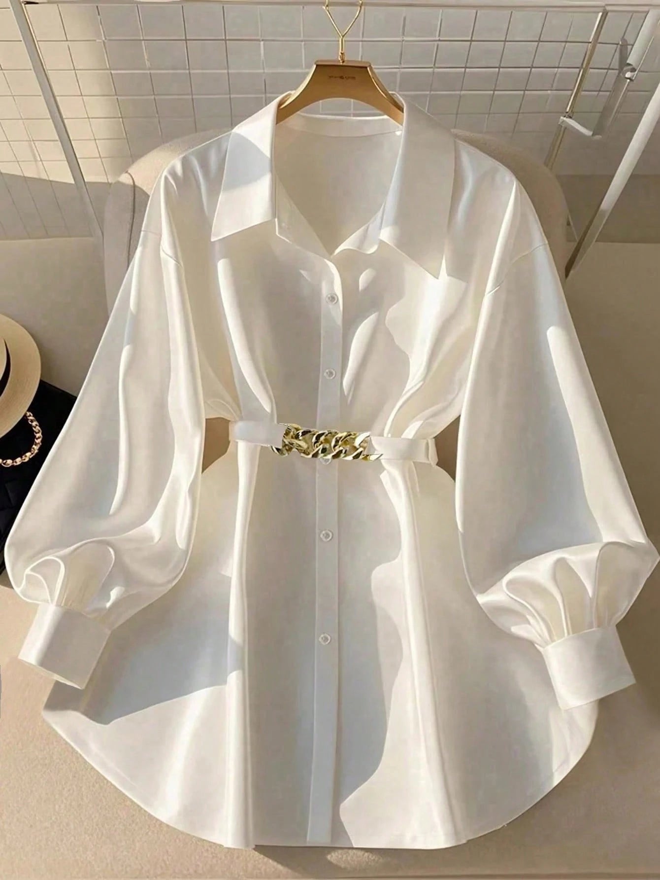 Qadelle Women Single-Breasted Long Sleeve Casual/Office Shirt Fall Cloth For Women