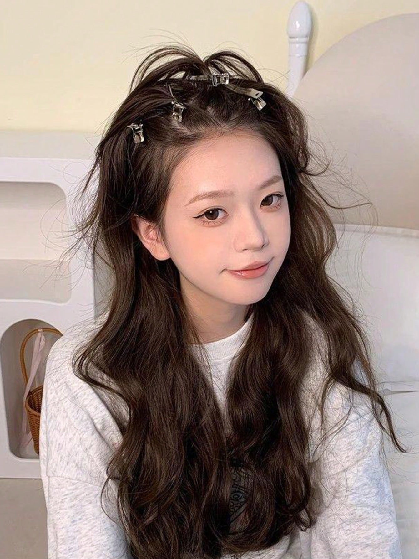 [Quantity] Pcs/Set Women's Invisible Bangs Hair Clips, Increase Hair Volume, Suitable For Personalized Makeup, Hair Salon, Photography Studio, Hair Clips, Hair Accessories, Student Supplies, Hair Deco
