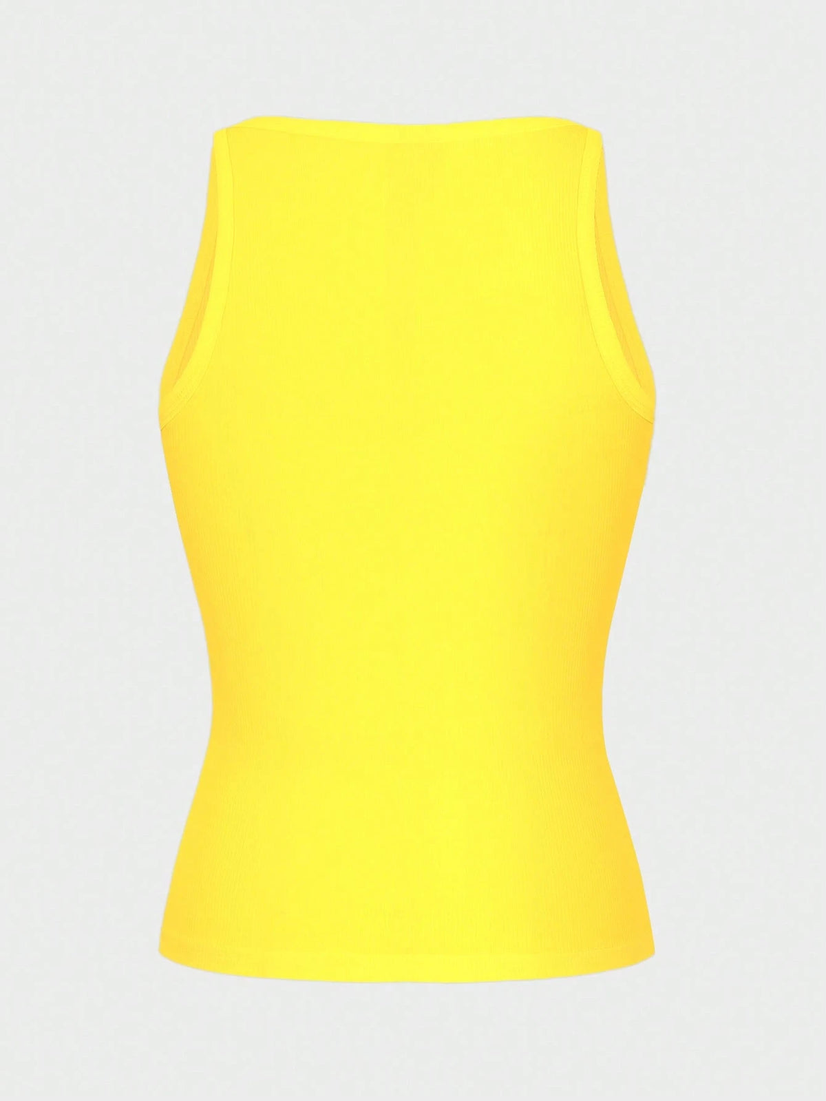 Raffinéa Sleek & Sexy Bodycon Knit Sports Tank Yellow Top