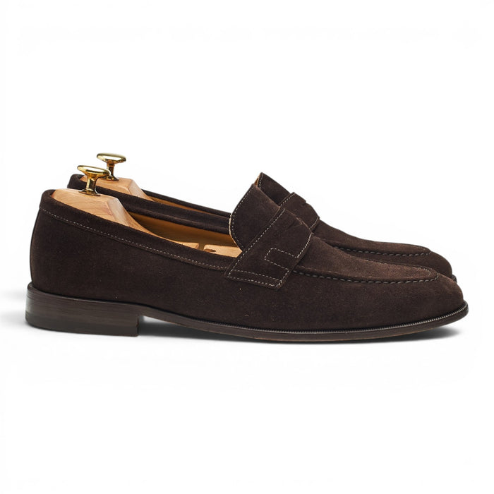 'Raimondo' Dark Brown Suede Loafers UK 8.5 EU 42.5
