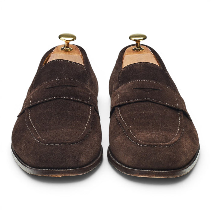 'Raimondo' Dark Brown Suede Loafers UK 8.5 EU 42.5