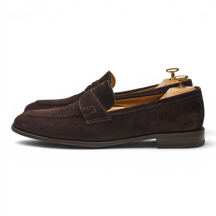 'Raimondo' Dark Brown Suede Loafers UK 8.5 EU 42.5
