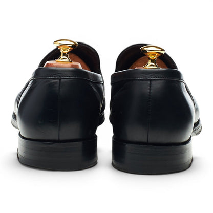 'Ramsden' Black Leather Tassel Loafers UK 10 F