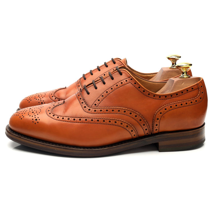 'Ramsey' Tan Brown Leather Oxford Brogues UK 8 FX