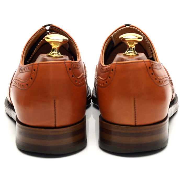 'Ramsey' Tan Brown Leather Oxford Brogues UK 8 FX