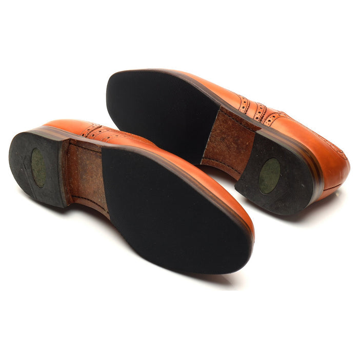 'Ramsey' Tan Brown Leather Oxford Brogues UK 8 FX