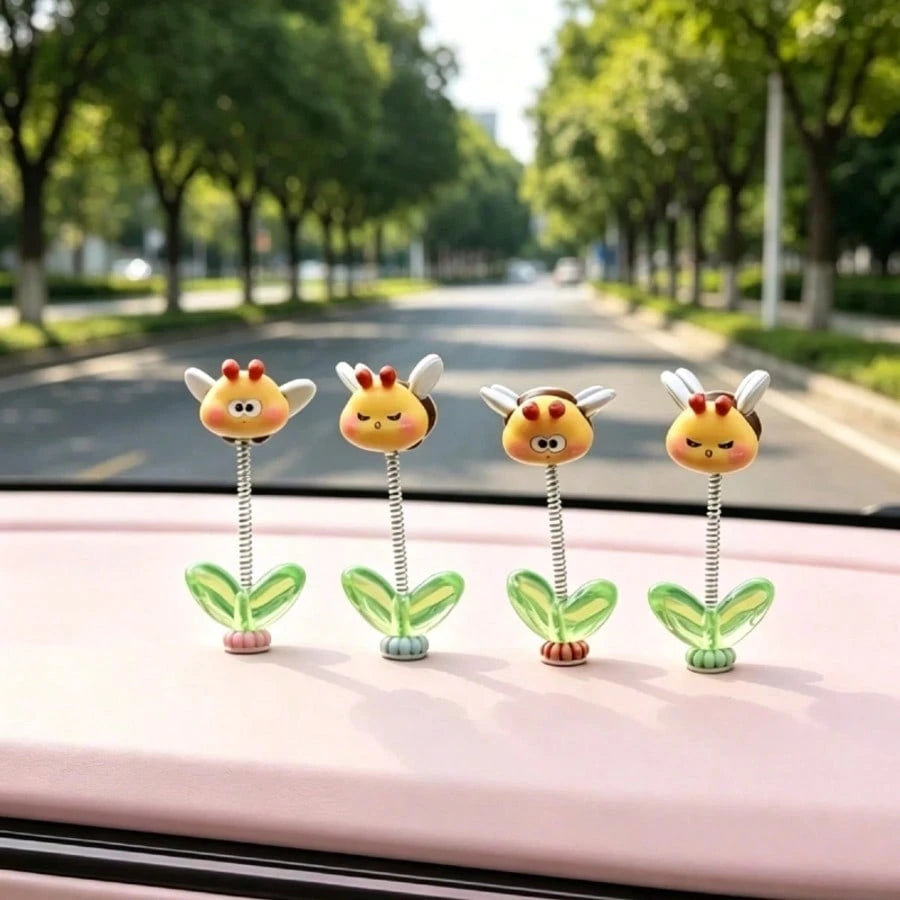 Random Style Cute Little Bee Car Decor, Healing Style Dashboard Decor, Adorable Desktop Decor, Car Accessories, Car Decoration, Home Decor, Office Desk Accessories, Car Supplies, Gift