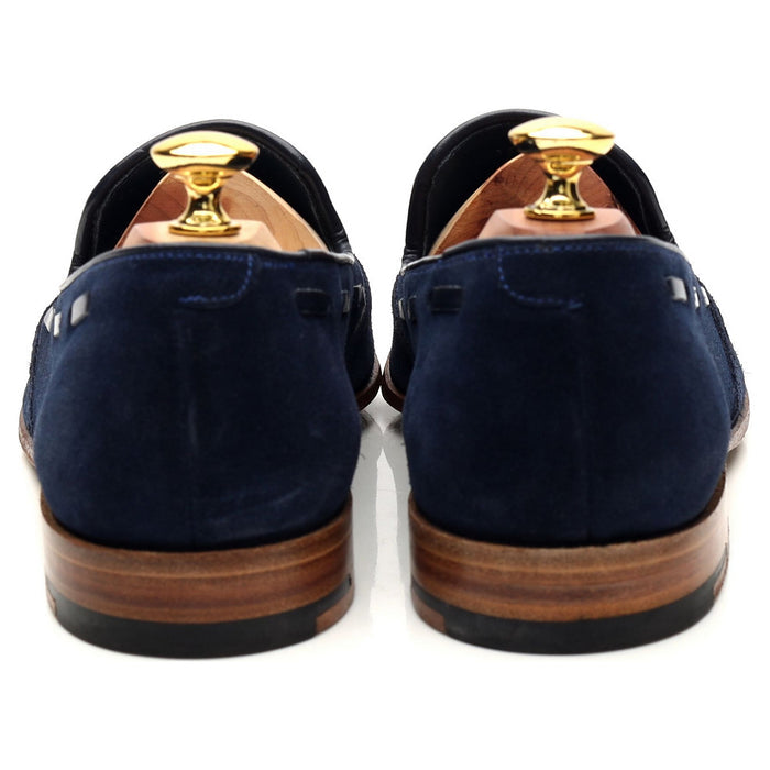 'Ray' Navy Blue Suede Tassel Loafers UK 7.5 F
