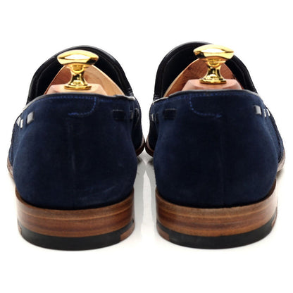 'Ray' Navy Blue Suede Tassel Loafers UK 7.5 F