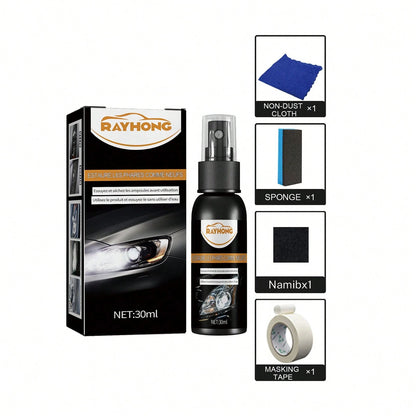 rayhong Headlight Repair, Universal Headlight Restoration Kit- Removes Yellowing And Scratches, Restores Clarity- Car Headlamp Polishing & Cleaning Solution For All Vehicle Types