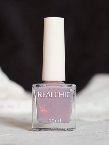 REALCHIC 10ml/Bottle Color Changing Chameleon Purple Water-Based Nail Polish, Quick Drying, Long Lasting, Peel-Off, Suitable For Women & Girls Nail Art, Spring/Summer Manicure, Holiday Gift