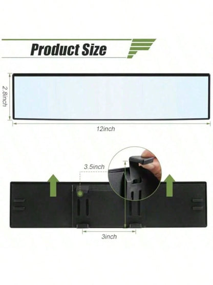 Rear View Mirror 12 Inch Universal Wide Angle Rear View Mirror Accessories Panoramic Convex Clipon For Cars SUVs Trucks Vehicles