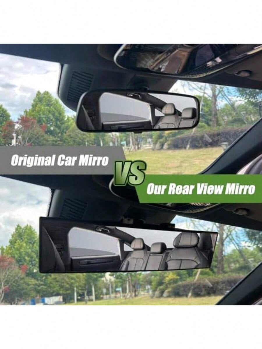 Rear View Mirror 12 Inch Universal Wide Angle Rear View Mirror Accessories Panoramic Convex Clipon For Cars SUVs Trucks Vehicles