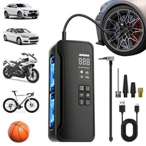 Rechargeable Tire Inflator, 20000mAh Battery Powered, Car Acessesories For Cars, Motorcycles, Bikes, Car Acessesories Women Love The Option, Herramientas De Trabajo For Home Garage Use, Great Mother'