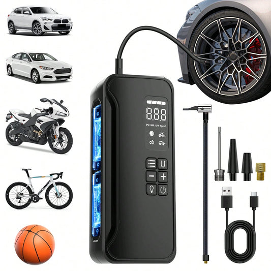 Rechargeable Tire Inflator, 20000mAh Battery Powered, Car Acessesories For Cars, Motorcycles, Bikes, Car Acessesories Women Love The Option, Herramientas De Trabajo For Home Garage Use, Great Mother'