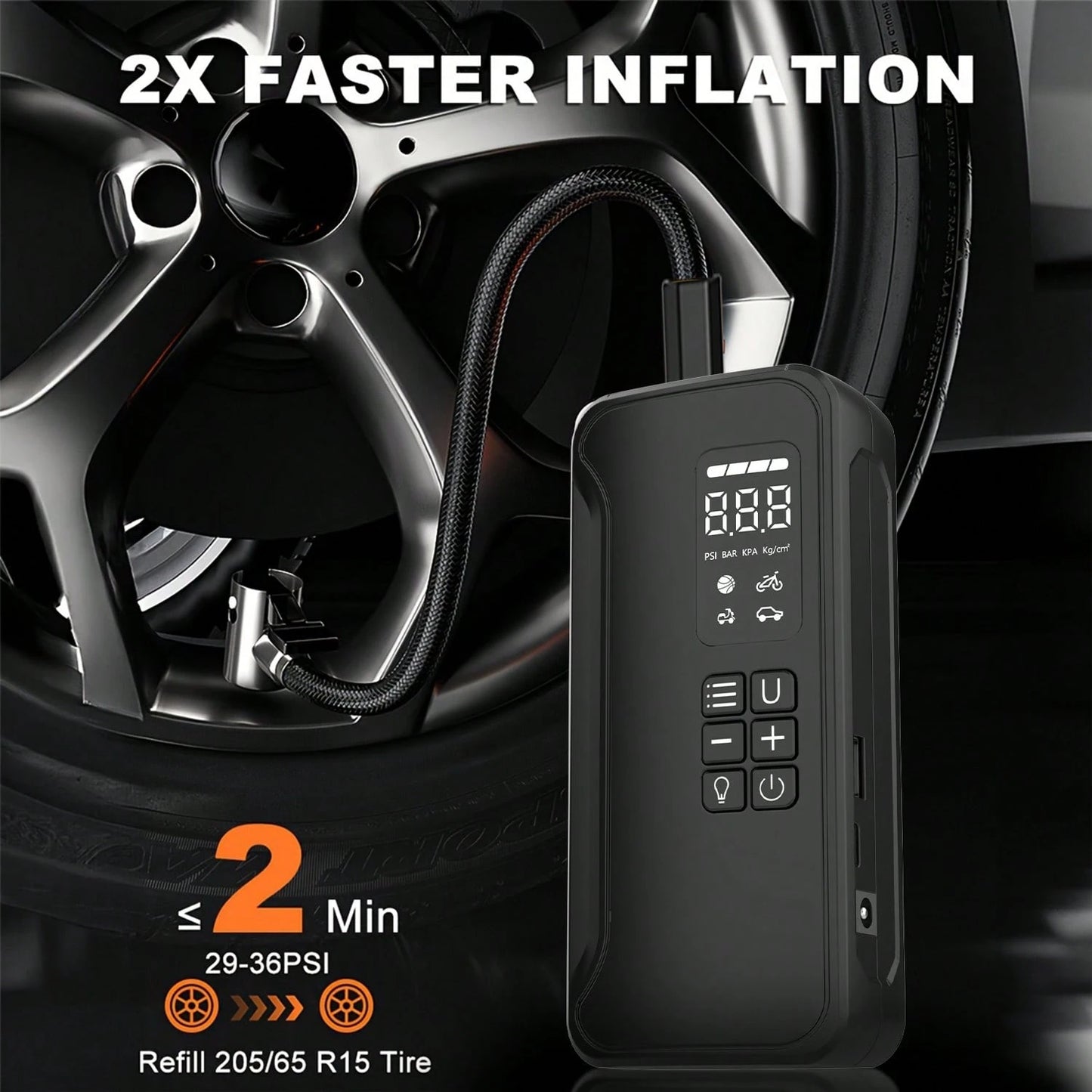 Rechargeable Tire Inflator, 20000mAh Battery Powered, Car Acessesories For Cars, Motorcycles, Bikes, Car Acessesories Women Love The Option, Herramientas De Trabajo For Home Garage Use, Great Mother'