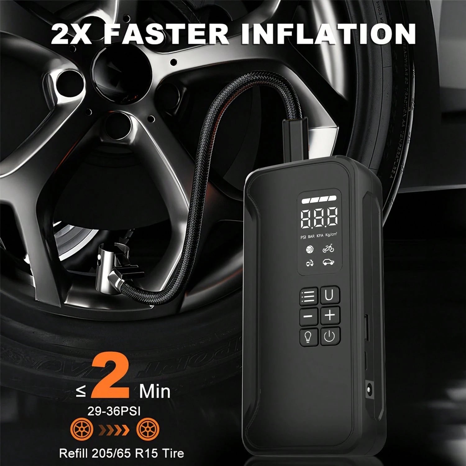 Rechargeable Tire Inflator, 20000mAh Battery Powered, Car Acessesories For Cars, Motorcycles, Bikes, Car Acessesories Women Love The Option, Herramientas De Trabajo For Home Garage Use, Great Mother'