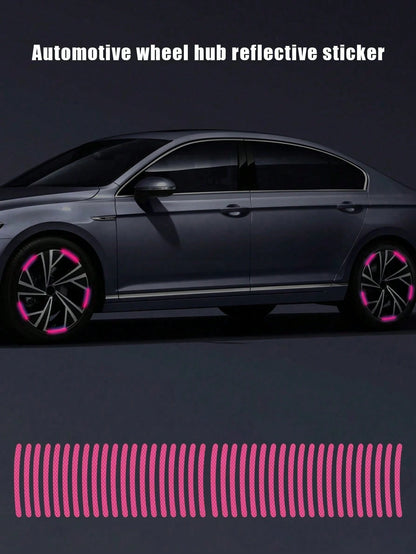 Reflective Wheel Rim Stickers, Tire Strip Stickers, Suitable For Cars, Motorcycles, Bicycles Night Visibility, Car Wheel Rim Reflective Stickers, Creative, Motorcycles, Electric Vehicles, Modification