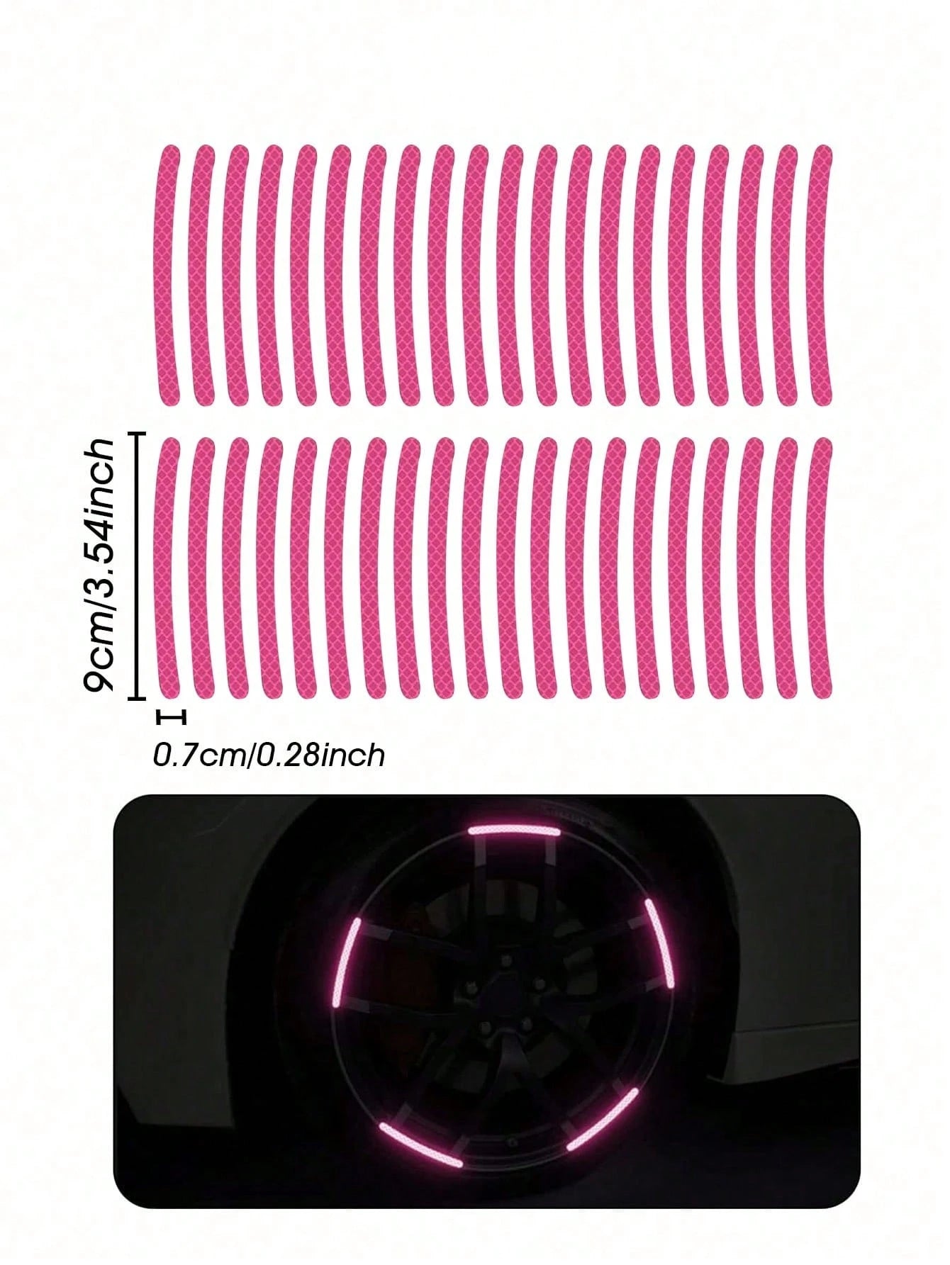 Reflective Wheel Rim Stickers, Tire Strip Stickers, Suitable For Cars, Motorcycles, Bicycles Night Visibility, Car Wheel Rim Reflective Stickers, Creative, Motorcycles, Electric Vehicles, Modification