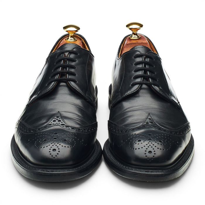 'Regent' Black Leather Derby Brogues UK 9 F