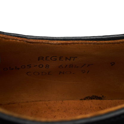 'Regent' Black Leather Derby Brogues UK 9 F