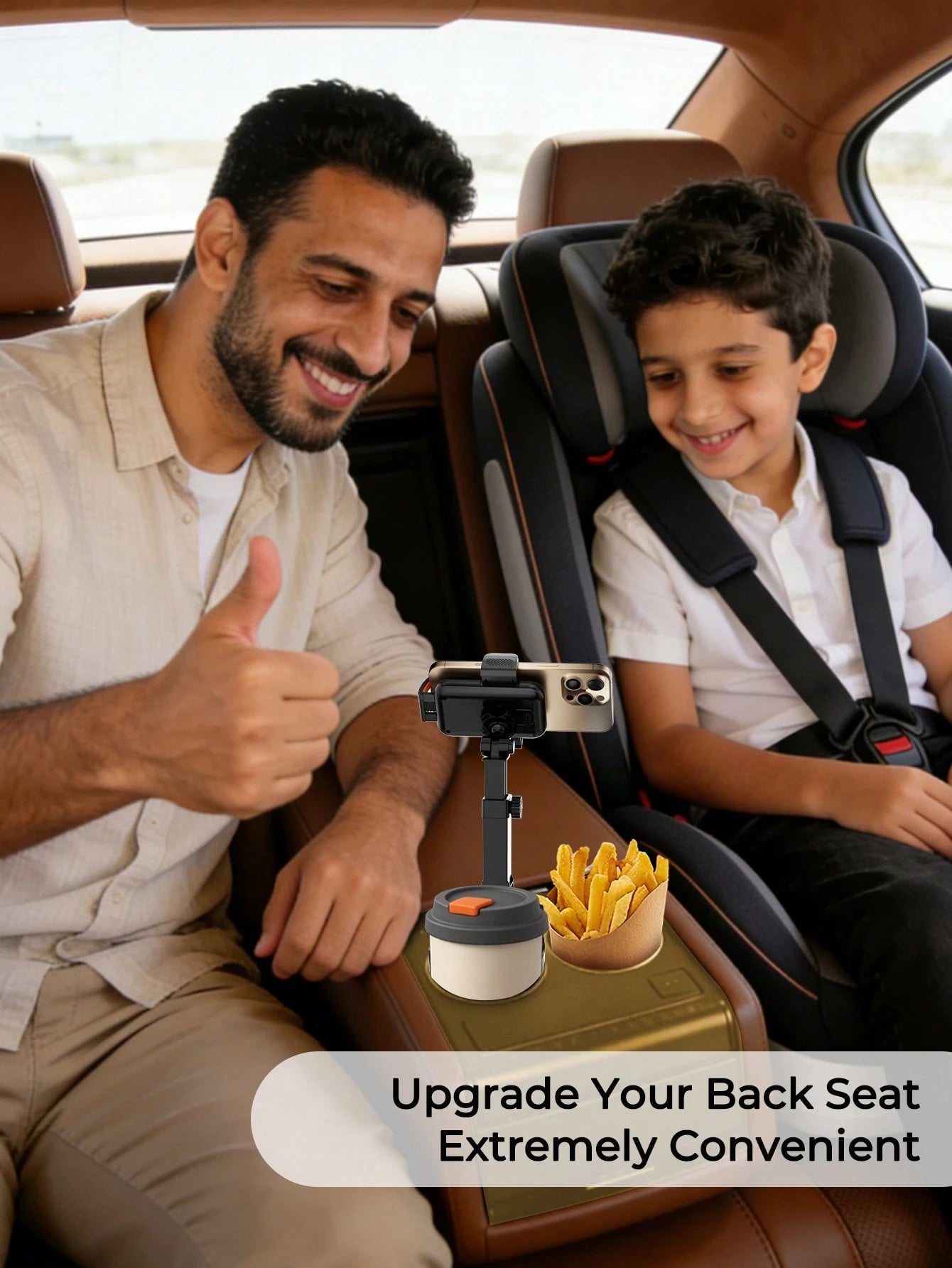 REMAX 2-In-1 Car Cup Holder Extender, Universal Adjustable Cup Holder, Quick 1 Second Installation, Adjustable Height And Angle, Fits 7.5-10cm Cups, Non-Slip Retractable Car Accessory For Car, Treadmi