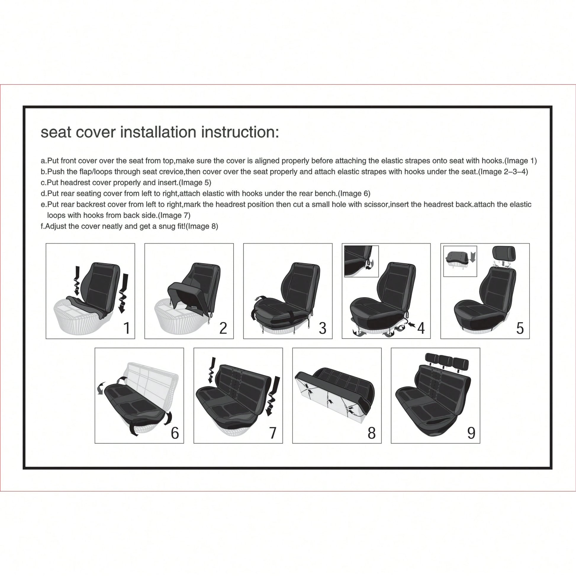 REMAX 9pcs Polyester Fabric Car Seat Covers, Compatible With Airbags, Universal Fit Seat Cushions, Car Accessories, New Design For Women